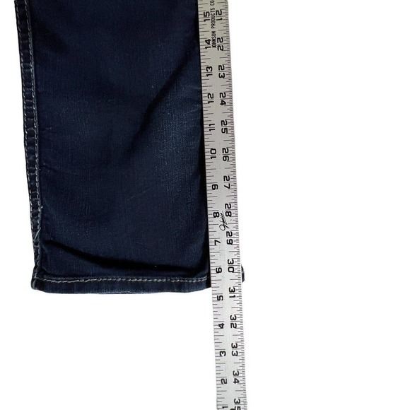 WOMENS SILVER SUKI 26X31 JEANS MID SLIM BOOT FLUID DENIM FLAP POCKET DARK - Picture 10 of 11